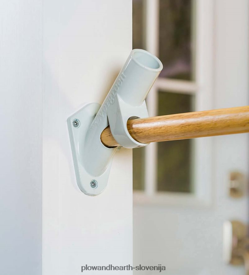 dvopozicijski aluminijasti nosilec hišne zastavice z belim zaključkom Plow & Hearth 2V4608642 dvorišče & vrt