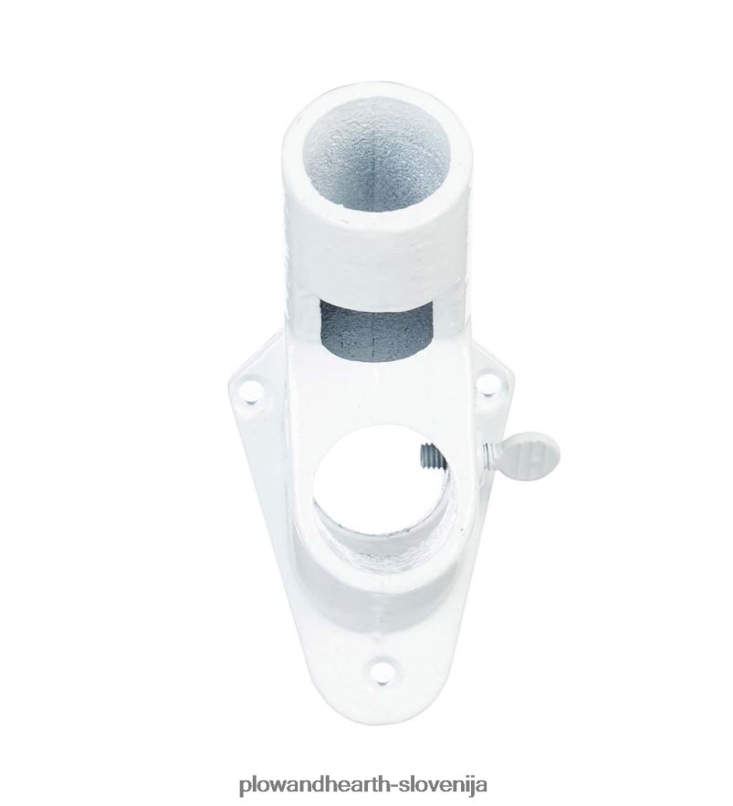 dvopozicijski aluminijasti nosilec hišne zastavice z belim zaključkom Plow & Hearth 2V4608642 dvorišče & vrt