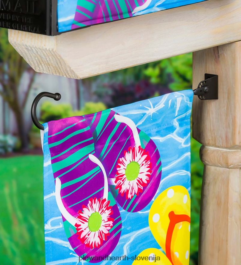 nosilec za poštni nabiralnik z vrtno zastavo Plow & Hearth 2V4608645 dvorišče & vrt