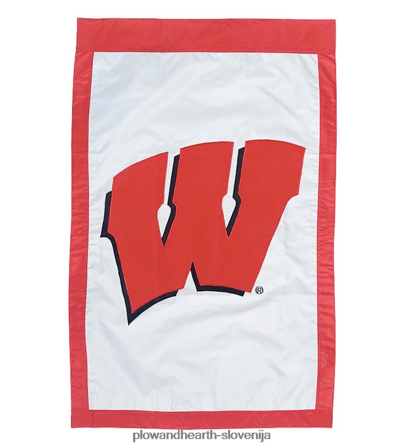 dvostranska hišna zastava ponosa fakultetne ekipe - univerza Wisconsin-Madison Plow & Hearth 2V4608630 dvorišče & vrt