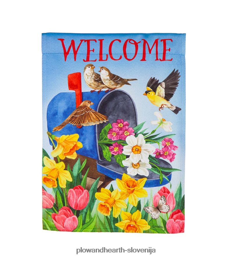 poštni nabiralnik šopek semiša vrtna zastava Plow & Hearth 2V4608603 dvorišče & vrt