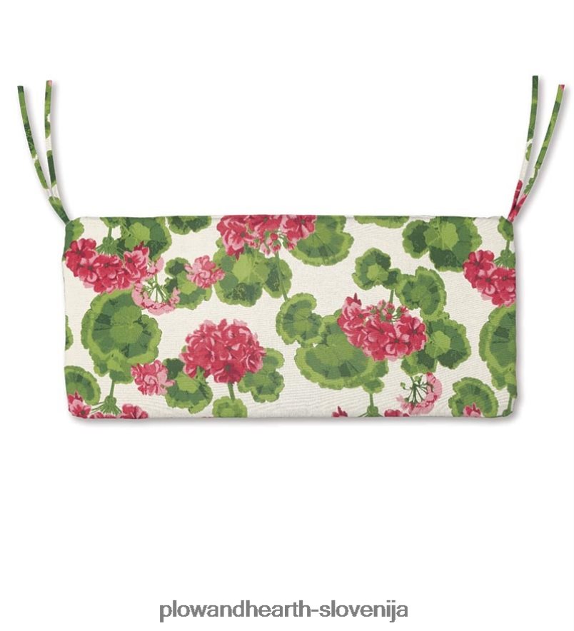 klasična blazina za gugalnico/klop iz poliestra, 57 x 18 3/4 x 3 - geranija Plow & Hearth 2V46081205 gospodinjska posoda