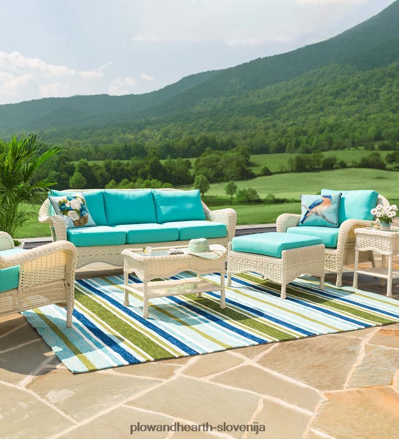 nadomestna blazina za otomansko pohištvo Prospect Hill - gozdno zelena Plow & Hearth 2V46081207 gospodinjska posoda