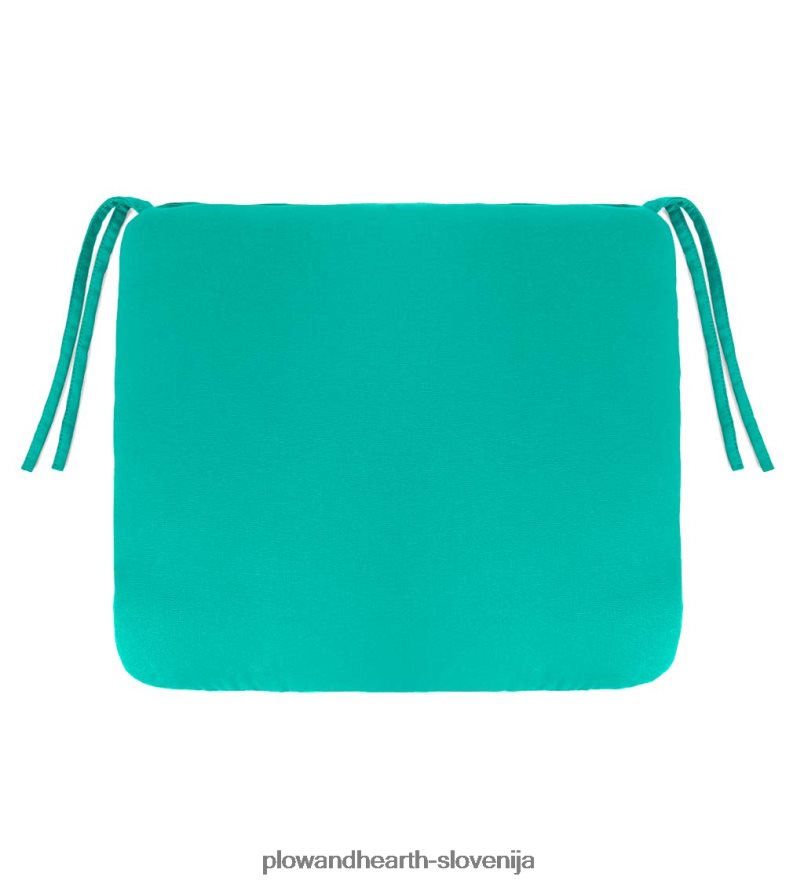 poliestrske klasične blazine za stole z vezmi, 19 3/4 x 17 1/2 x 3 - gozdno zelene Plow & Hearth 2V46081215 gospodinjska posoda