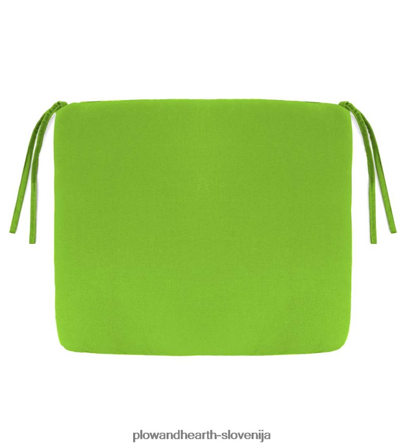 poliestrske klasične blazine za stole z vezmi, 19 3/4 x 17 1/2 x 3 - gozdno zelene Plow & Hearth 2V46081215 gospodinjska posoda