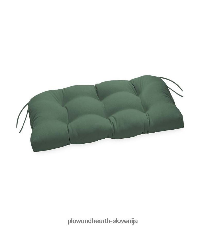 klasična blazina za gugalnico/klop z vezmi, 54 x 18 1/2 x 3 - mornarska skica s cvetjem Plow & Hearth 2V46081540 gospodinjska posoda