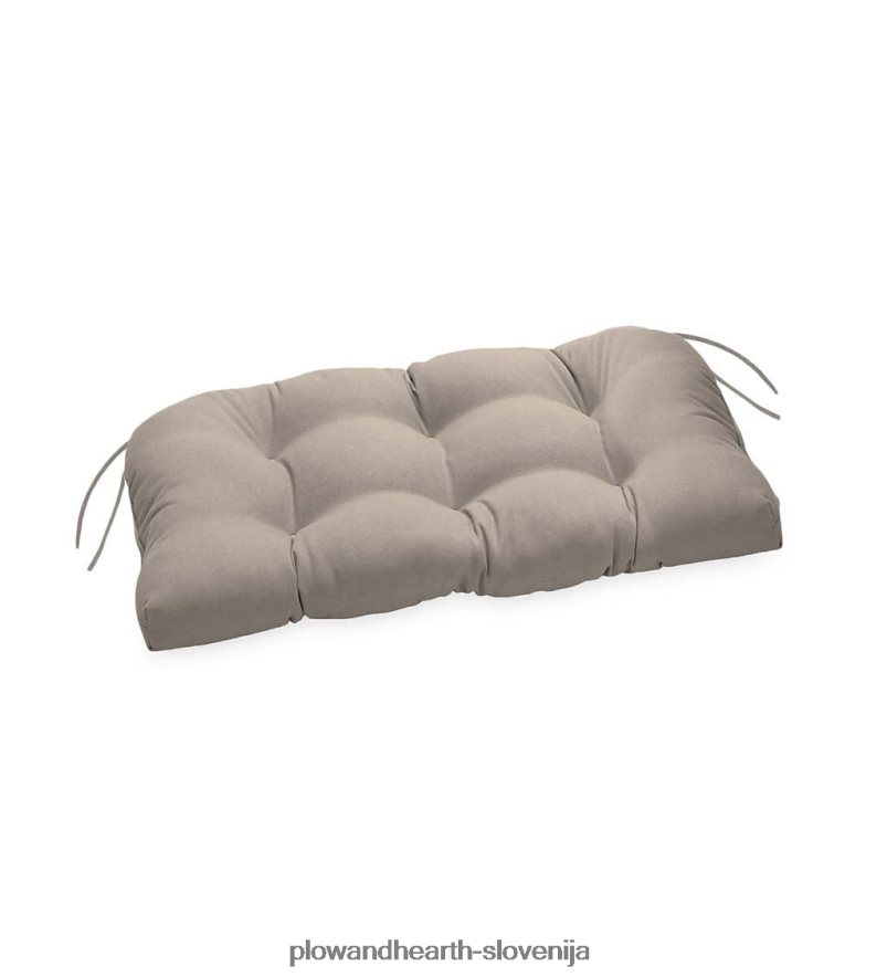 klasična blazina za gugalnico/klop z vezmi, 54 x 18 1/2 x 3 - mornarska skica s cvetjem Plow & Hearth 2V46081540 gospodinjska posoda