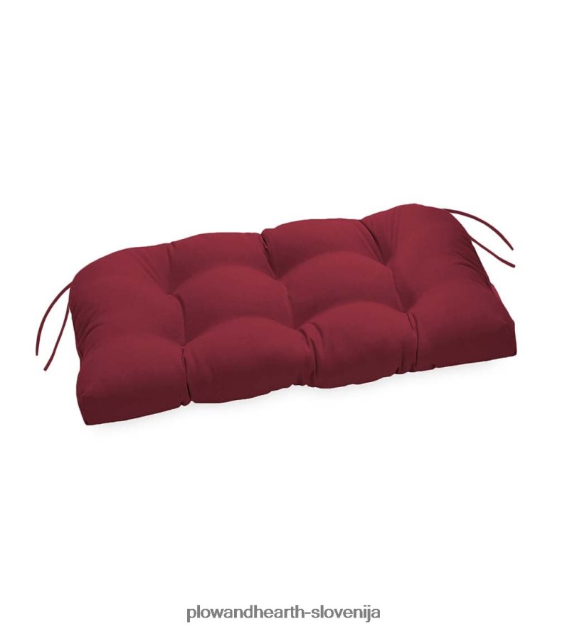 klasična blazina za gugalnico/klop z vezmi, 54 x 18 1/2 x 3 - mornarska skica s cvetjem Plow & Hearth 2V46081540 gospodinjska posoda