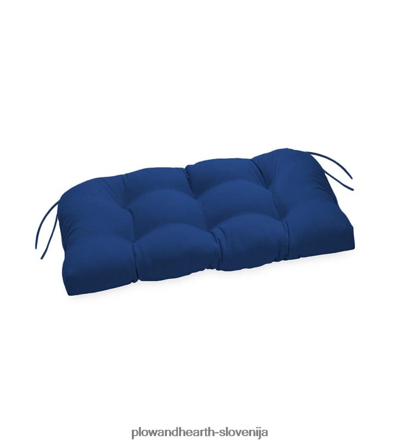 klasična blazina za gugalnico/klop z vezmi, 54 x 18 1/2 x 3 - mornarska skica s cvetjem Plow & Hearth 2V46081540 gospodinjska posoda