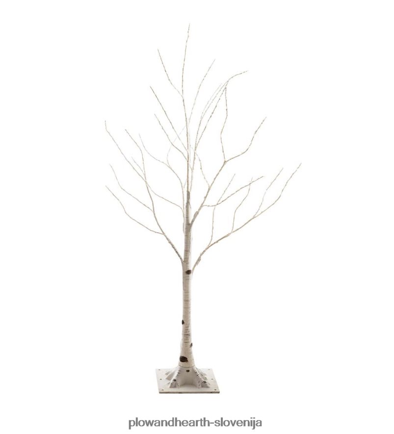 notranja/zunanja breza s toplo belo in večbarvnimi lučmi Plow & Hearth 2V46081481 gospodinjska posoda