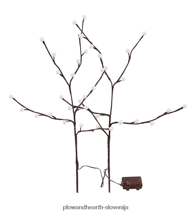 notranje/zunanje osvetljene mini globus veje, komplet 2 Plow & Hearth 2V46081493 gospodinjska posoda