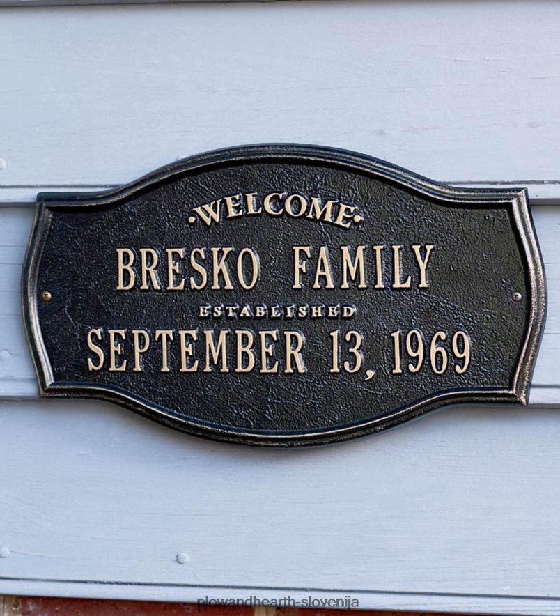 osebna stenska plošča za dobrodošlico Heirloom - črna Plow & Hearth 2V46081501 gospodinjska posoda