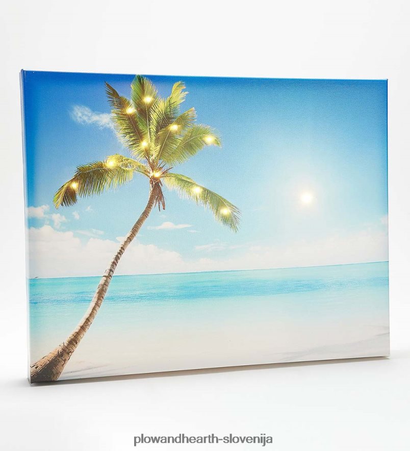 zunanje platno, osvetljeno s palmami ob obali Plow & Hearth 2V46081578 gospodinjska posoda
