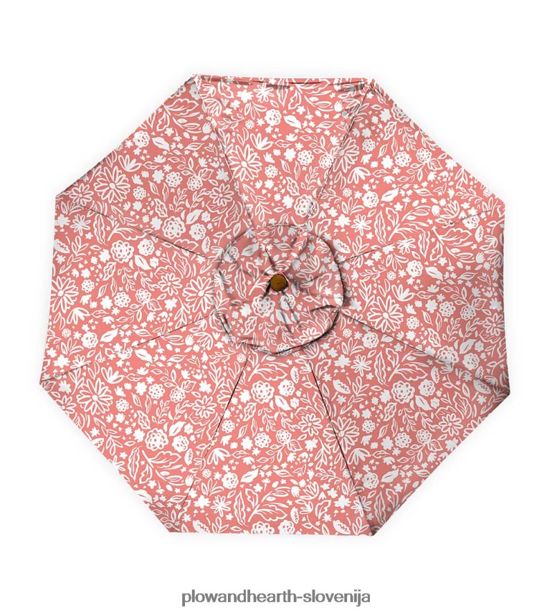 klasični patio market dežnik z aluminijasto palico, 7' dia. - skedenj rdeče Plow & Hearth 2V46081460 gospodinjska posoda