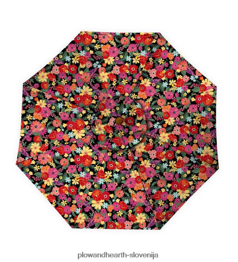 klasični patio market dežnik z aluminijasto palico, 7' dia. - skedenj rdeče Plow & Hearth 2V46081460 gospodinjska posoda