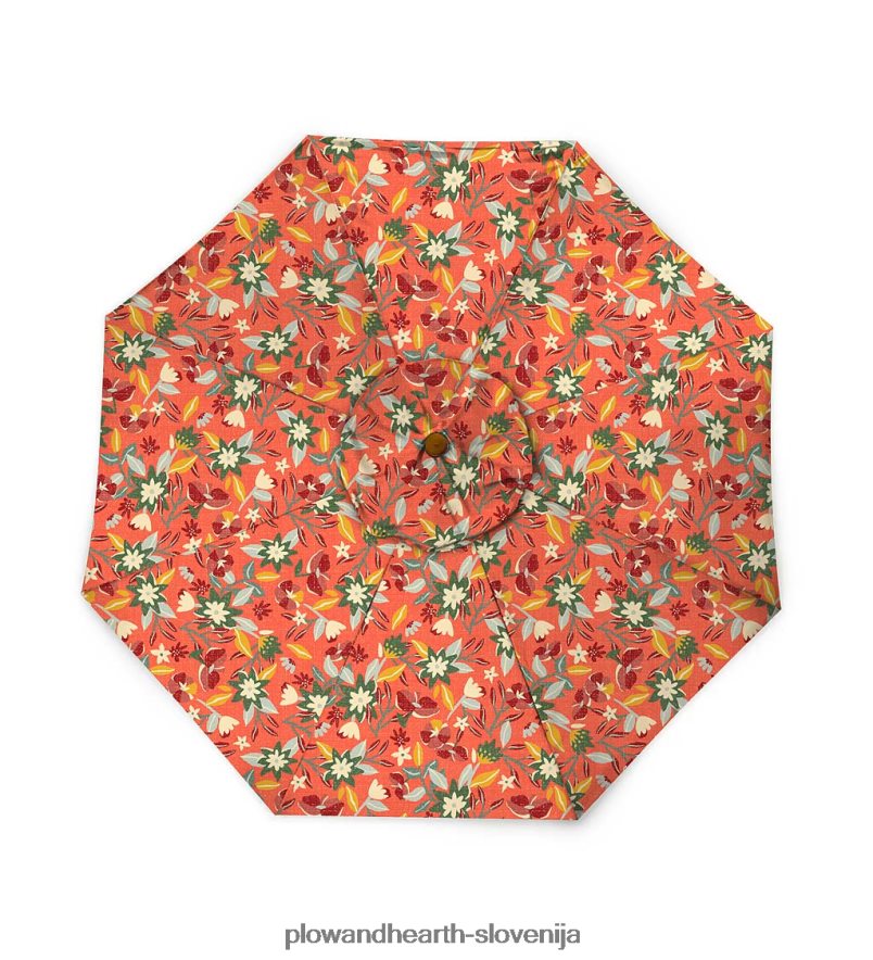 klasični patio market dežnik z aluminijasto palico, 7' dia. - skedenj rdeče Plow & Hearth 2V46081460 gospodinjska posoda