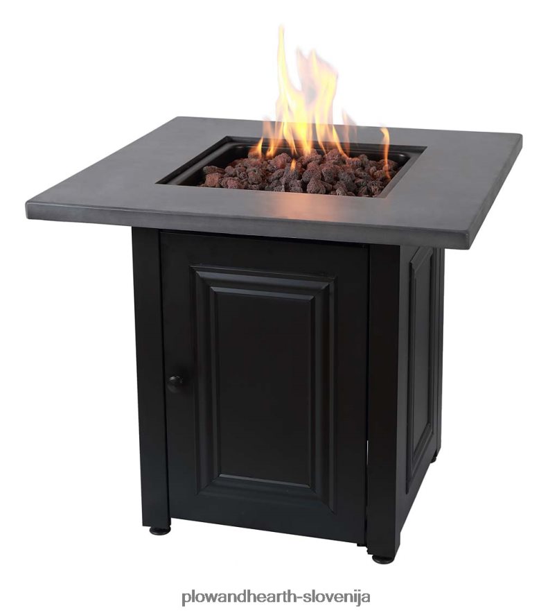 allstonovo zunanje kurišče na lp-plin z kaminom v videzu betona Plow & Hearth 2V46081611 gospodinjska posoda