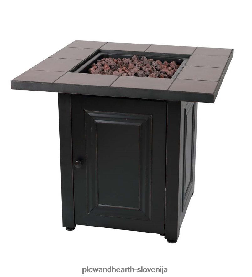 kurišče na plin halifax propan z vstavkom za mizo in kamni iz lave Plow & Hearth 2V46081594 gospodinjska posoda