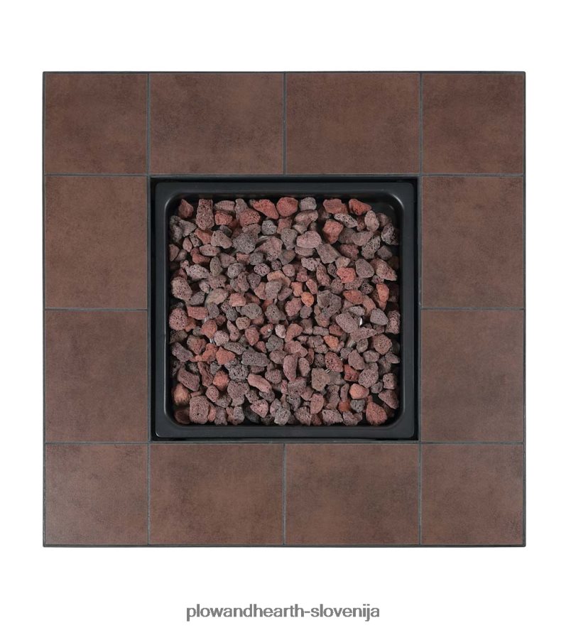 kurišče na plin halifax propan z vstavkom za mizo in kamni iz lave Plow & Hearth 2V46081594 gospodinjska posoda