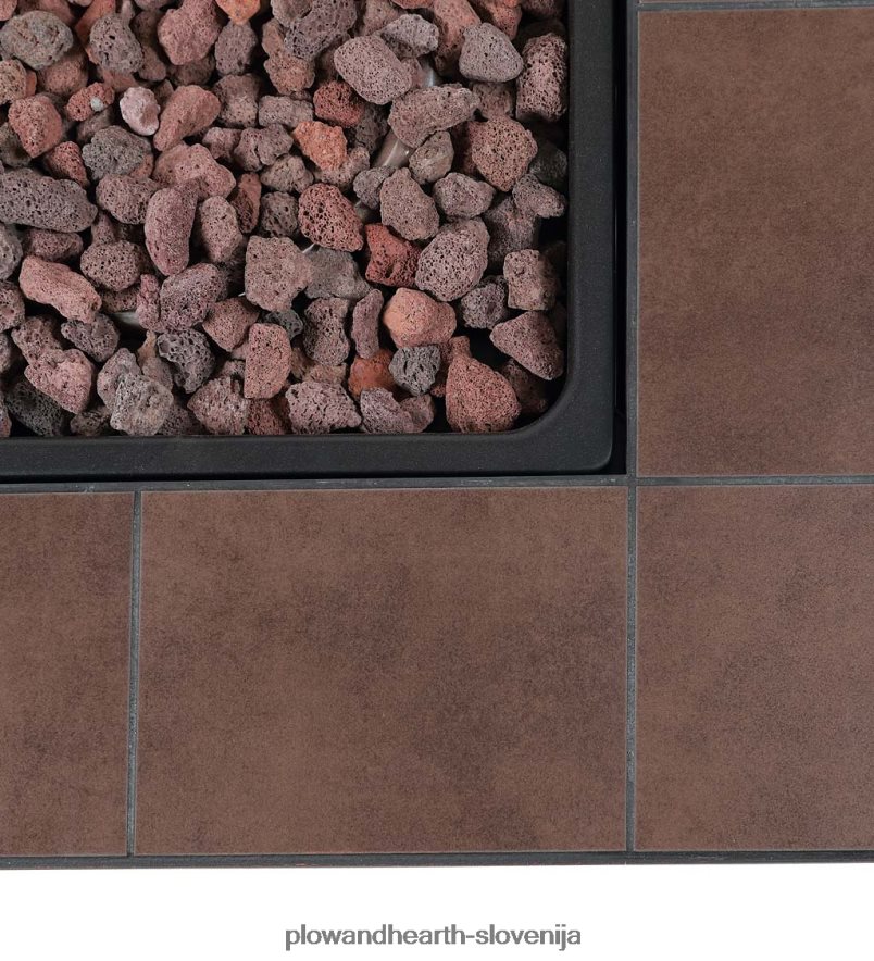 kurišče na plin halifax propan z vstavkom za mizo in kamni iz lave Plow & Hearth 2V46081594 gospodinjska posoda