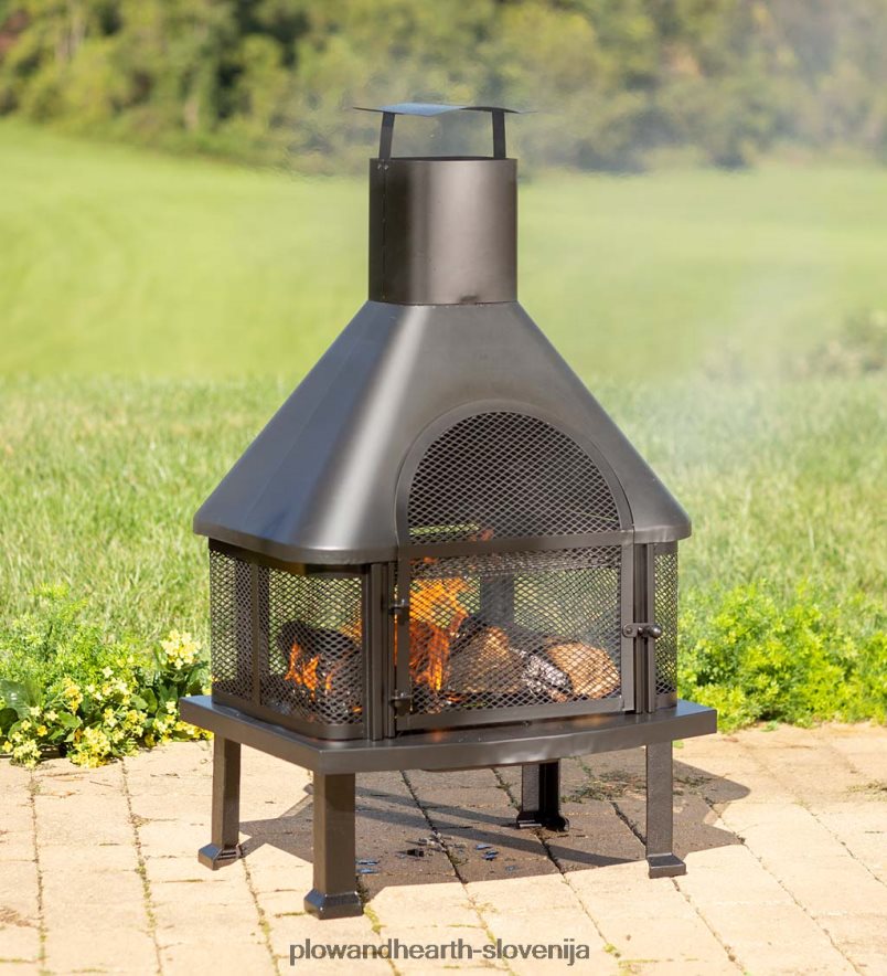 črni zunanji gasilski dom Plow & Hearth 2V46081602 gospodinjska posoda