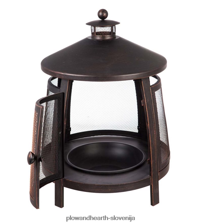 visoko bronasto kurišče z dimnikom Plow & Hearth 2V46081603 gospodinjska posoda