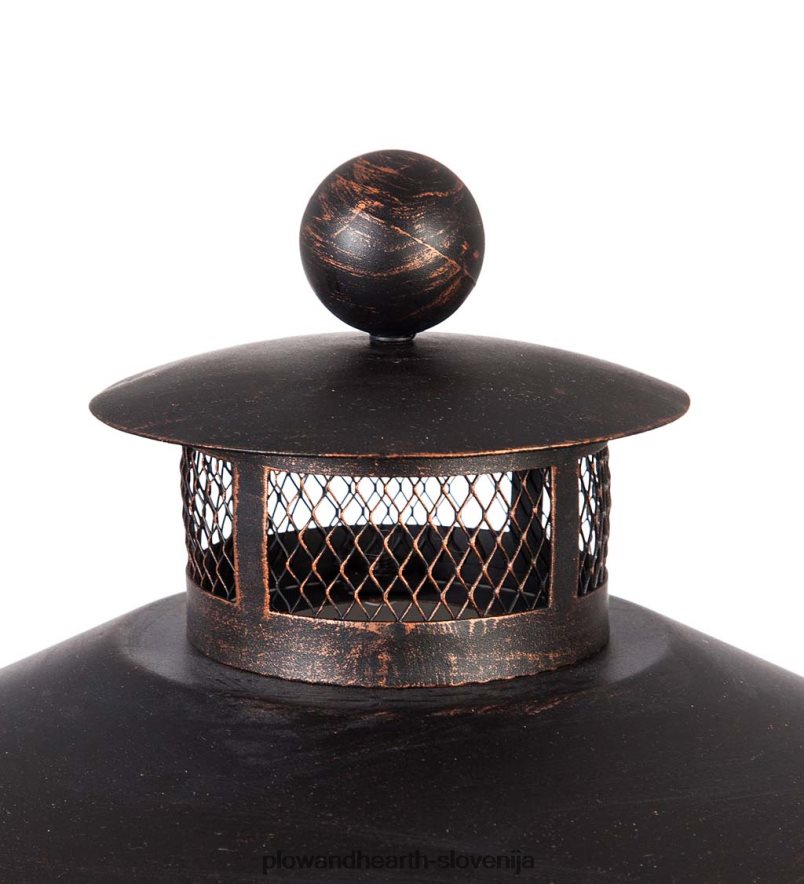 visoko bronasto kurišče z dimnikom Plow & Hearth 2V46081603 gospodinjska posoda