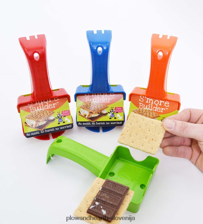 zabavni paket ob tabornem ognju s paličicami za pečenje in gradbenikom s'more Plow & Hearth 2V46081595 gospodinjska posoda
