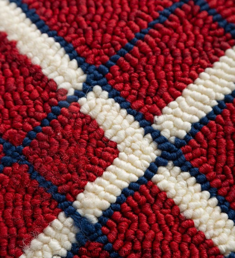 notranja/zunanja patriotska karirasta polipropilenska kljukasta blazina Plow & Hearth 2V46081255 gospodinjska posoda