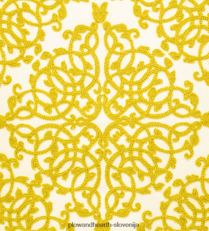 notranja/zunanja vezena blazina s čipko - črna Plow & Hearth 2V46081261 gospodinjska posoda