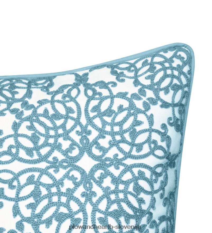 notranja/zunanja vezena blazina s čipko - črna Plow & Hearth 2V46081261 gospodinjska posoda