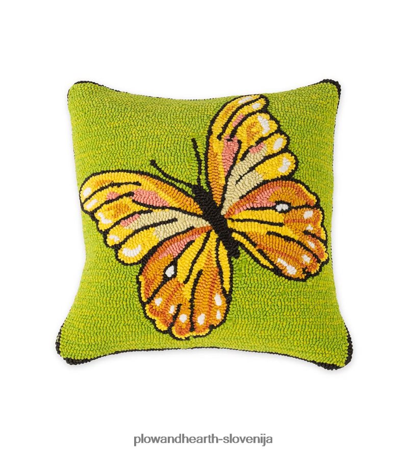 notranja/zunanja zelena metuljna blazina iz polipropilena, ročno pritrjena Plow & Hearth 2V46081265 gospodinjska posoda