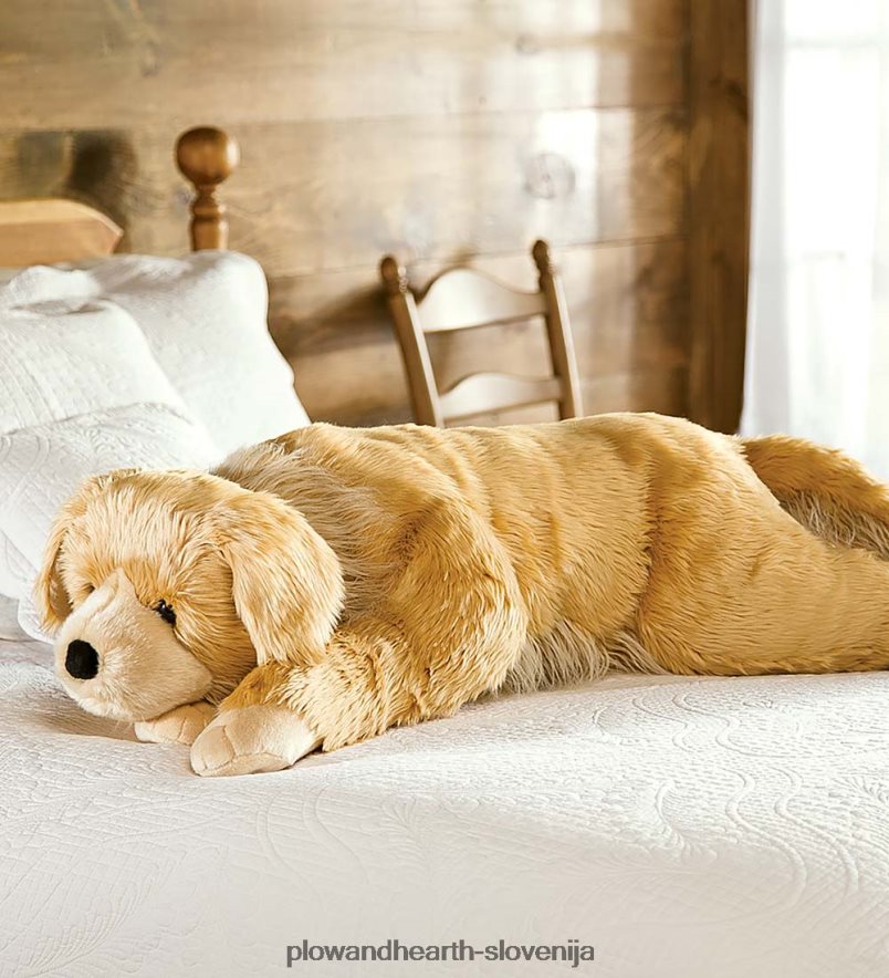 zlati prinašalec, plišasta blazina za crkljanje živali - zlati prinašalec Plow & Hearth 2V46082360 gospodinjska posoda