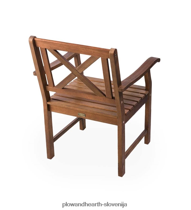 Claremont zunanje jedilno pohištvo, miza in stoli iz evkaliptusa Plow & Hearth 2V46081085 gospodinjska posoda