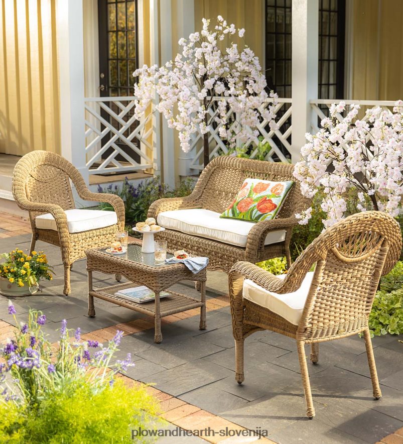 Prospect Hill pletena sedežna garnitura Plow & Hearth 2V46081091 gospodinjska posoda