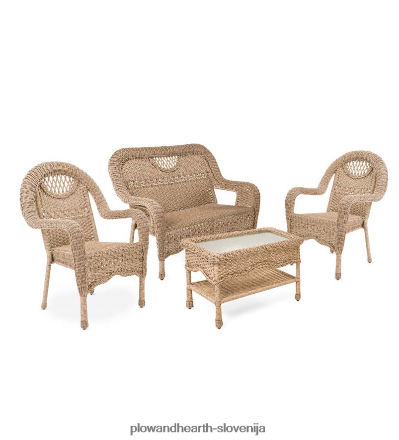 Prospect Hill pletena sedežna garnitura Plow & Hearth 2V46081091 gospodinjska posoda