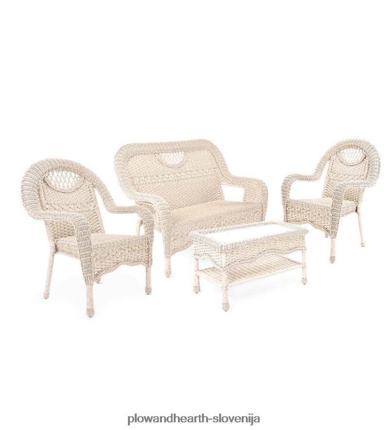 Prospect Hill pletena sedežna garnitura Plow & Hearth 2V46081091 gospodinjska posoda