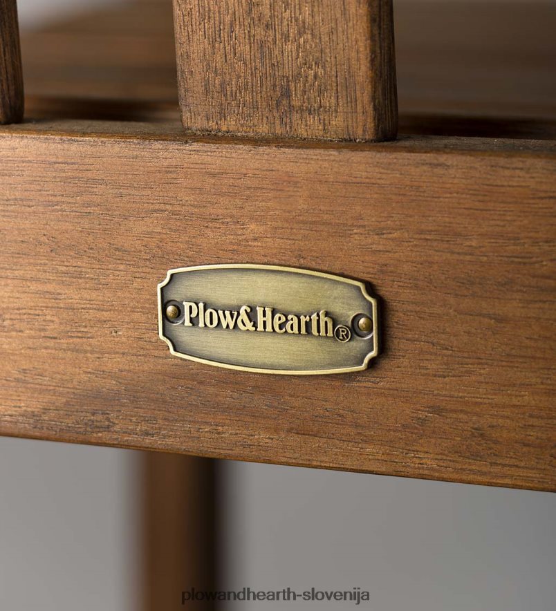 kolekcija zunanjega pohištva Lancaster, okrogla miza iz evkaliptusovega lesa in 4 stoli Plow & Hearth 2V46081086 gospodinjska posoda