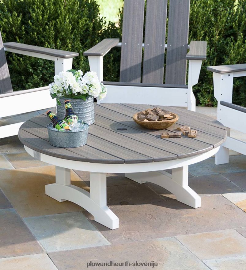 may river velika zunanja pogovorna miza - mahagoni/črna Plow & Hearth 2V46081178 gospodinjska posoda