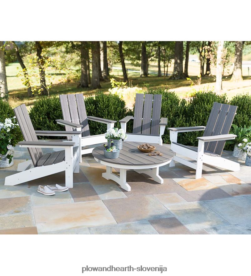 may river velika zunanja pogovorna miza - mahagoni/črna Plow & Hearth 2V46081178 gospodinjska posoda