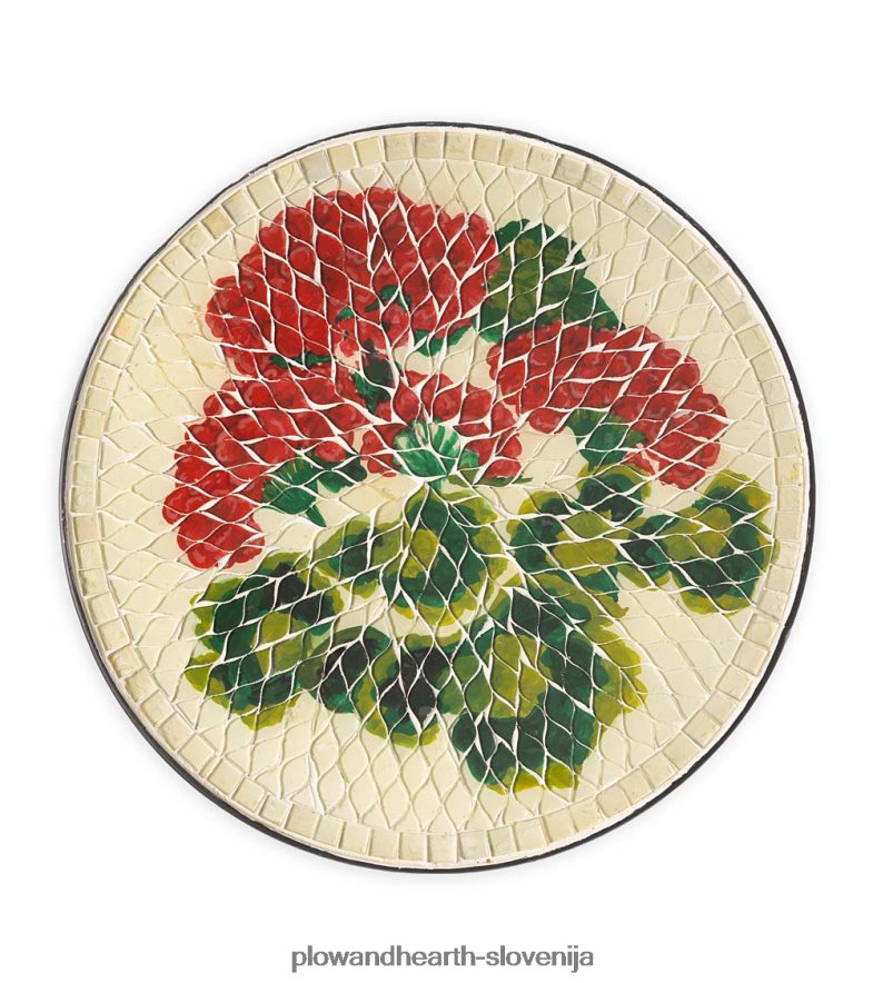 notranja/zunanja zložljiva stranska mizica iz geranije Plow & Hearth 2V46081172 gospodinjska posoda