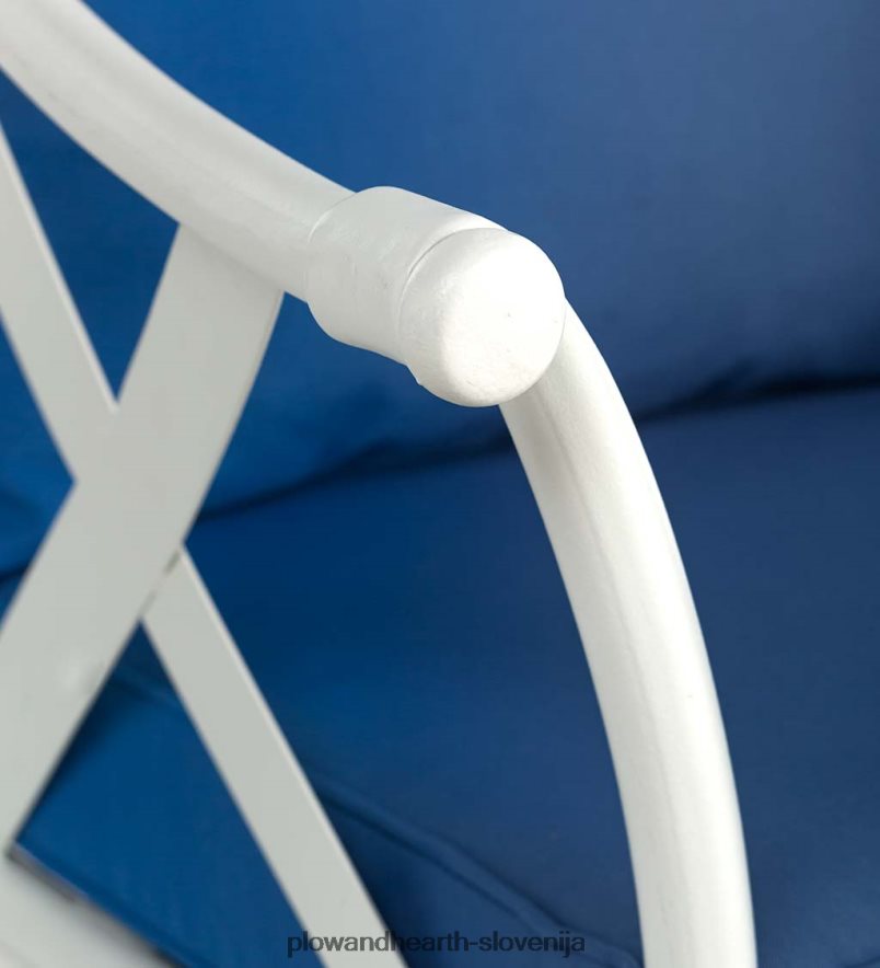 petdelna bela pletena dvoriščna garnitura z blazinami - bela Plow & Hearth 2V46081079 gospodinjska posoda