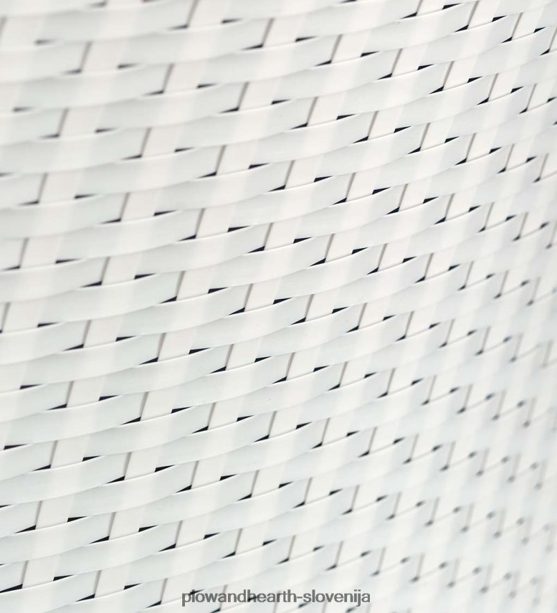 petdelna bela pletena dvoriščna garnitura z blazinami - bela Plow & Hearth 2V46081079 gospodinjska posoda