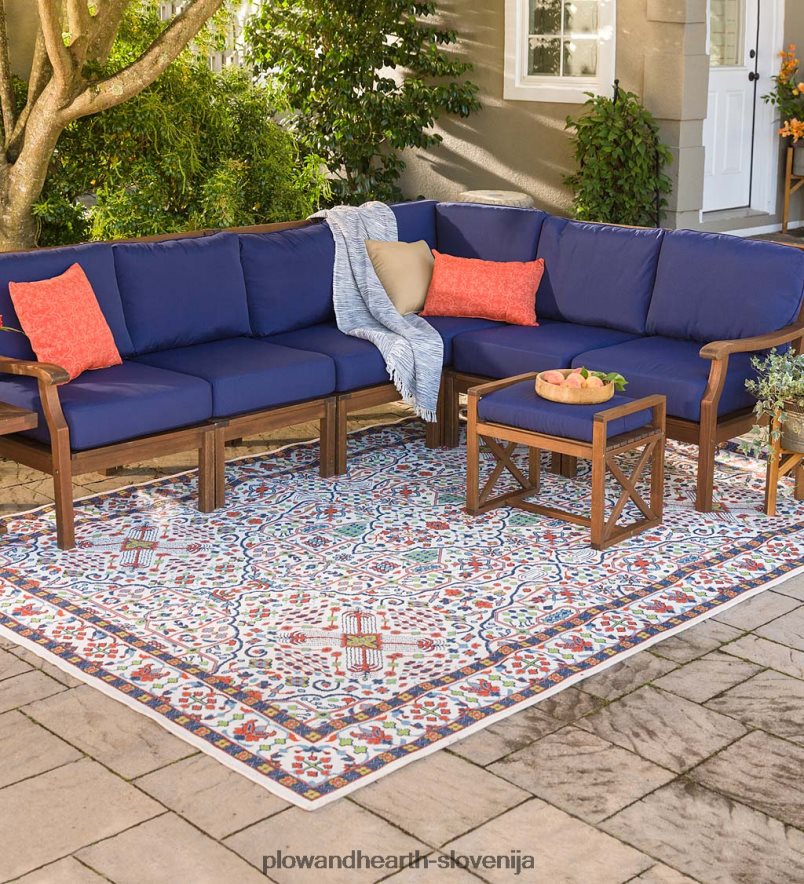 sekcijska sedežna garnitura claremont evkaliptus z blazinami Plow & Hearth 2V46081122 gospodinjska posoda