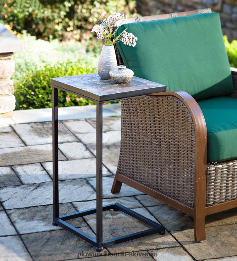 stranska mizica iz mozaika iz skrilavca Plow & Hearth 2V46081088 gospodinjska posoda