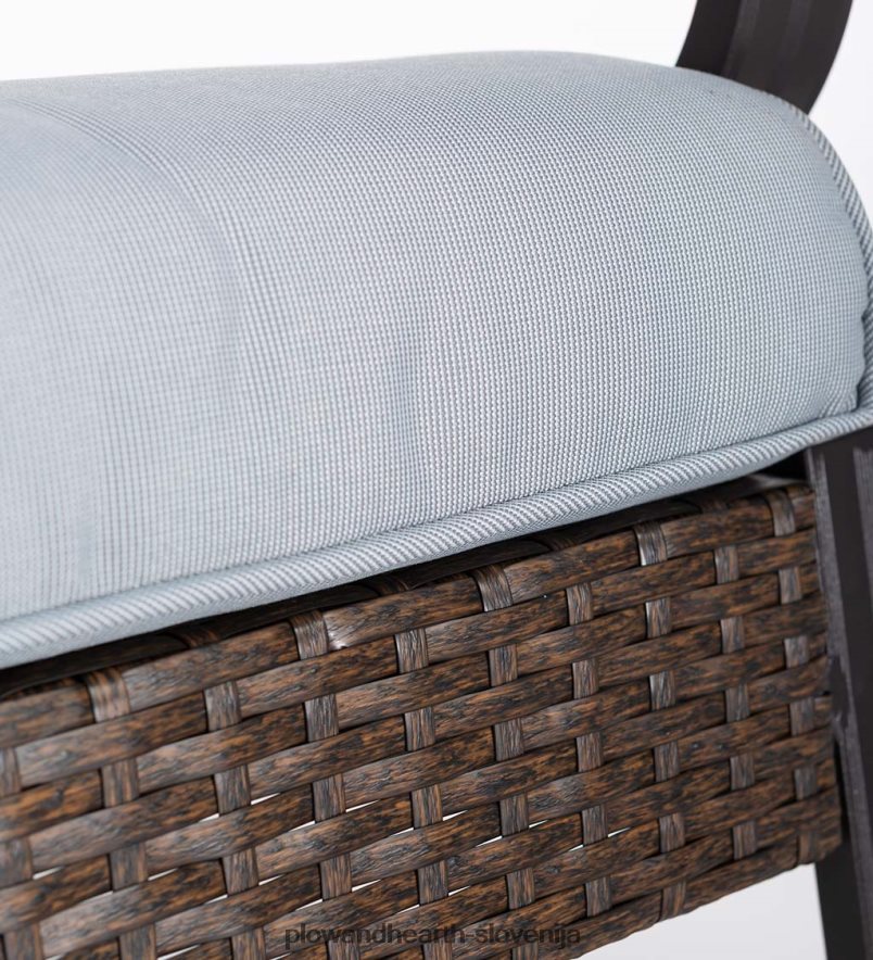 syracuse pleteni gugalni stoli in pomožna mizica za ognjišče, 3-delni set Plow & Hearth 2V46081100 gospodinjska posoda