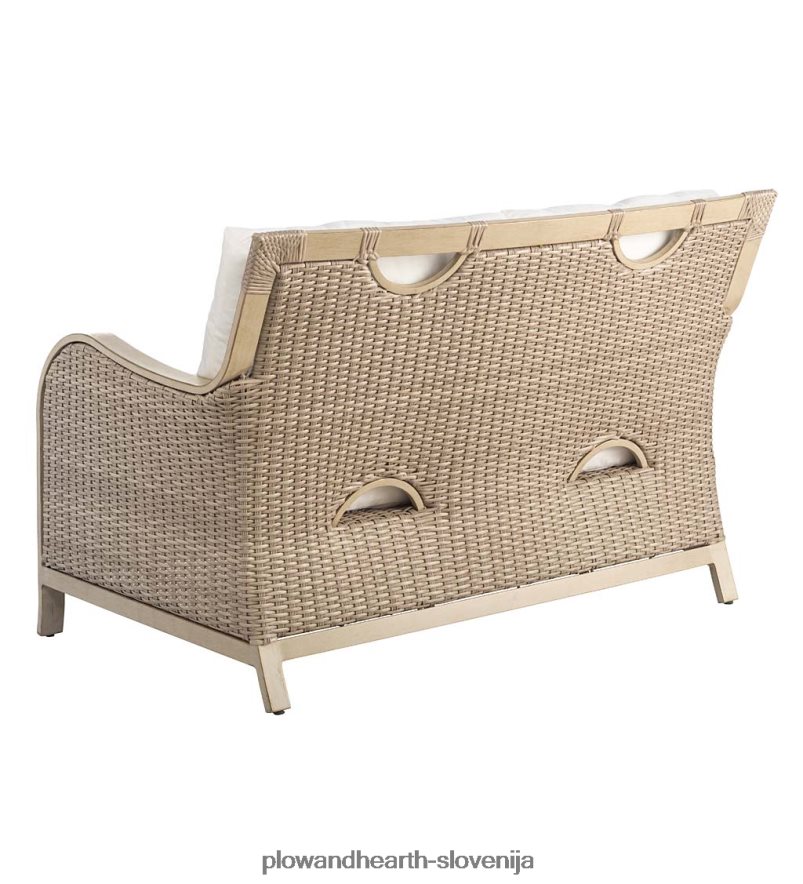 Štiridelni komplet iz vrbovega protja urbanna driftwood z blazinami - polnočna mornarica Plow & Hearth 2V46081158 gospodinjska posoda