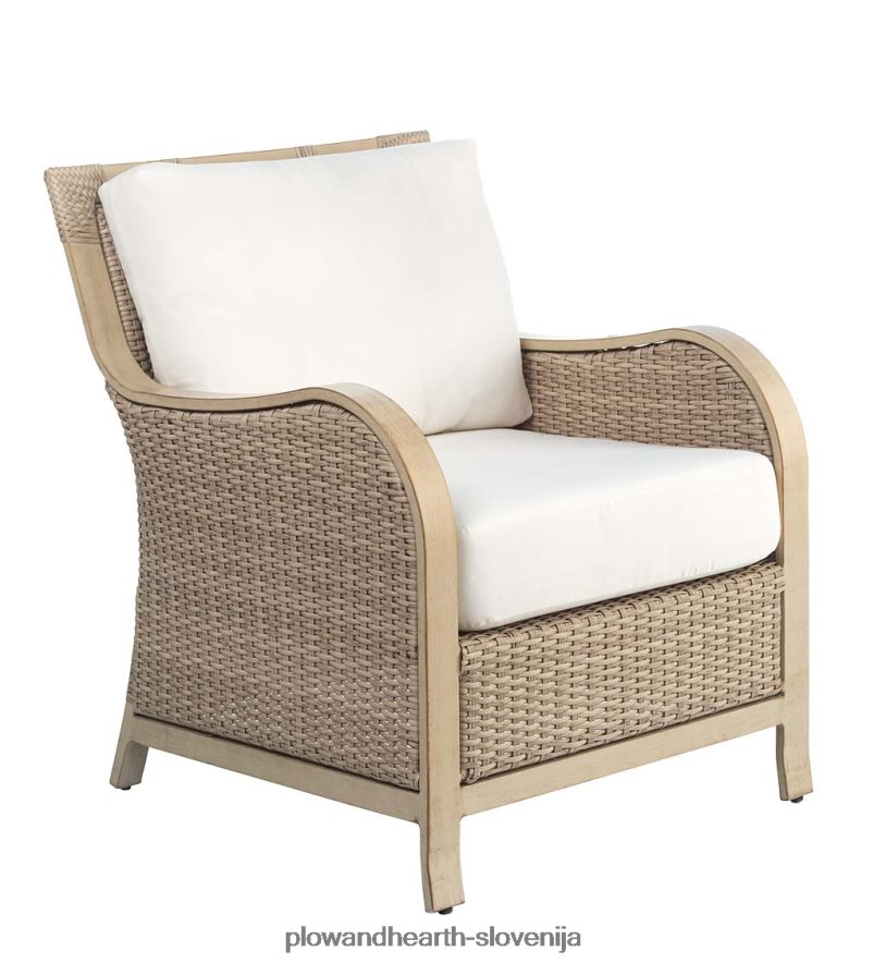 Štiridelni komplet iz vrbovega protja urbanna driftwood z blazinami - polnočna mornarica Plow & Hearth 2V46081158 gospodinjska posoda