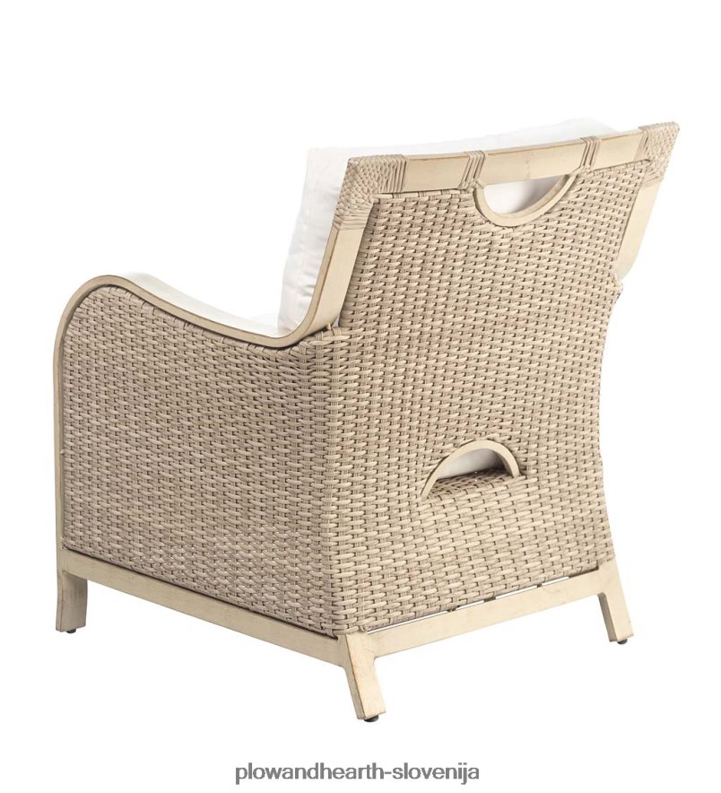 Štiridelni komplet iz vrbovega protja urbanna driftwood z blazinami - polnočna mornarica Plow & Hearth 2V46081158 gospodinjska posoda