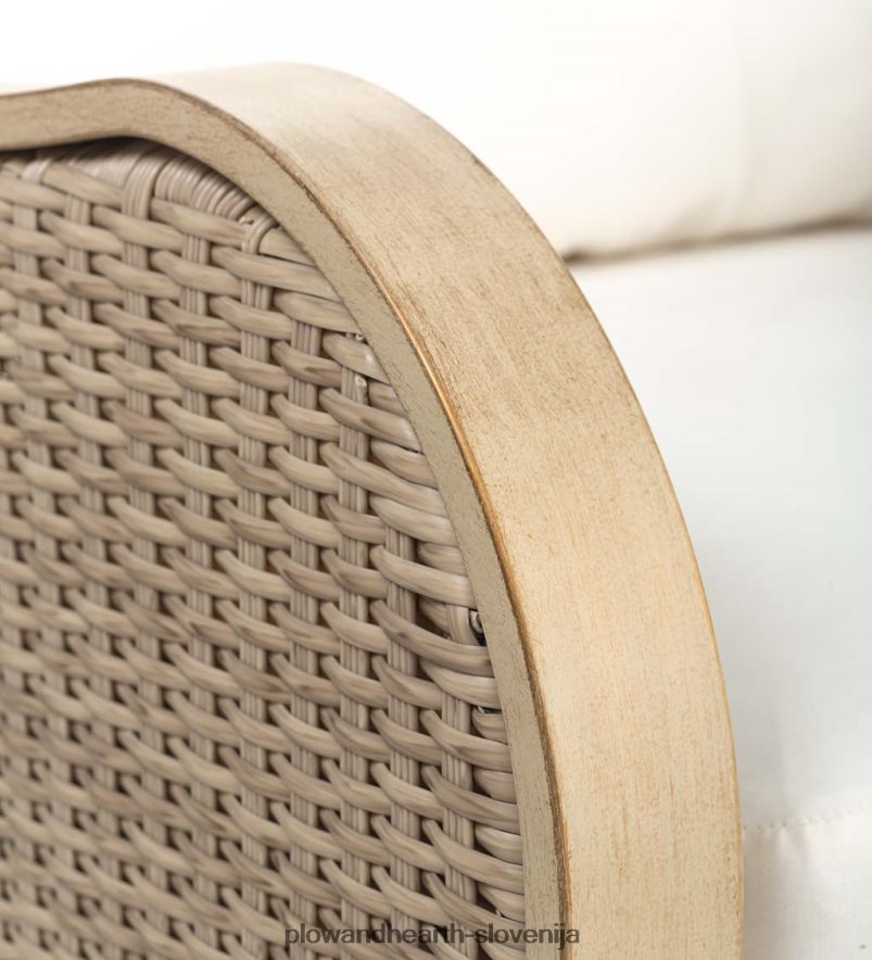 Štiridelni komplet iz vrbovega protja urbanna driftwood z blazinami - polnočna mornarica Plow & Hearth 2V46081158 gospodinjska posoda